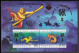 2004	Christmas Island	517-518/B18 I	Overprint — Hong Kong Stamp Expo 2004	45,00 € - Océanie