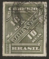 Timbre Bresil 1889 Postage 10r Yvert 10 - Service