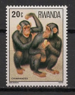 Rwanda - 1978 - N°Yv. 820 - Singe / Monkey / Chimpanze - Neuf Luxe ** / MNH / Postfrisch - Chimpanzés