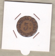 81. Tarn. Ville De Mazamet Alquier Frères. 5 Centimes 1917, En Laiton, Frappe Décalé. - Monedas / De Necesidad