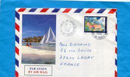 Marcophilie- Lettre POLYNESIE FSE-cad Centre De Tri Avion-tahiti 1995-stamp N° 475 Horoscope Chinois - Briefe U. Dokumente