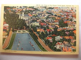 Carte Postale USA - Air View Of The Hague Yacht Bassin , Norfolk ,Va (  Petit Format Couleur Non Circulée) - Norfolk