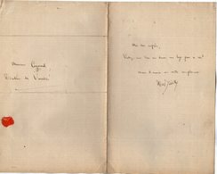 VP14.829 - PARIS - LAS - Lettre Autographe Mr Edmond DESNOYERS De BIEVILLE ( Journaliste & Dramaturge ) à Mr COGNIARD - Sonstige & Ohne Zuordnung