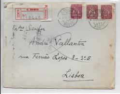 PORTUGAL - 1948 - ENVELOPPE RECOMMANDEE De S.BENTO => LISBOA - Lettres & Documents