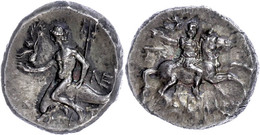 Tarent, Didrachme (6,45g), 235-228 V. Chr., Magistrate Kallikrates Und Ne. Av: Krieger Zu Pferd Nach Rechts, Darüber Sch - Autres & Non Classés