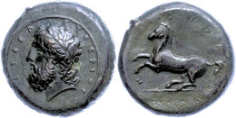 Syrakus, Æ (20,11g), 245-317 V. Chr.. Av: Belorbeerter Zeuskopf Nach Links. Rev: Pferd Steigt Nach Links. SNG Cop. 725,  - Autres & Non Classés