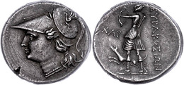 Syrakus, 12 Litren (10,02g), 215-212 V. Chr.. Av: Athenakopf Mit Korinthischem Helm Nach Links. Rev: Bogenschießende Art - Other & Unclassified