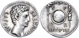 Augustus, 27 V. Chr. - 14. N. Chr., Denar (3,80g), Colonia Patricia? Av: Kopf Nach Rechts, Darum "AVGVSTVS CAESAR". Rev: - Sonstige & Ohne Zuordnung