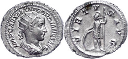 Gordianus III., 238-244, Antoninian (4,13g). Av: Büste Nach Rechts, Darum Umschrift. Rev: Stehender Virtus Mit Helm, Sch - Altri & Non Classificati