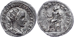 Gordianus III., 238-244, Antoninian (4,23g). Av: Büste Nach Rechts, Darum Umschrift. Rev: Thronender Apollo Nach Links,  - Autres & Non Classés