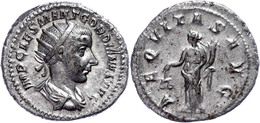 Gordianus III., 238-244, Antoninian (5,13g). Av: Büste Nach Rechts, Darum Umschrift. Rev: Stehende Aequitas Mit Füllhorn - Autres & Non Classés