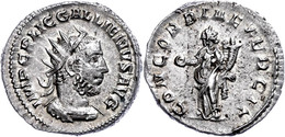 Gallienus, 253-260, Antoninian (3,65g), Rom. Av: Büste Nach Rechts, Darum Umschrift. Rev: Stehende Concordia Mit Doppelf - Autres & Non Classés