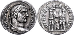 Maximianus, 285-305, Argenteus (3,27g), Rom. Av: Kopf Nach Rechts, Darum "MAXIMIA - NVS AVG". Rev: Vier Opfernde Tetrarc - Sonstige & Ohne Zuordnung