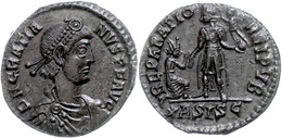 Gratianus, 367-383, Maiorina (4,66g), Siscia. Av: Büste Nach Rechts, Darum "D N GRATIA - NVS P F AVG". Rev: Stehender Ka - Sonstige & Ohne Zuordnung