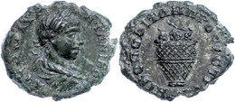 Moesia Inferior, Nikopolis, Æ (2,88g), Elagabalus, 218-222. Av: Büste Nach Rechts, Darum Umschrift. Rev: Korb Mit Weinre - Province