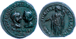 Thrakien, Anchialos, Æ-Pentassarion (13,90g), 241-244, Gordianus III. Mit Tranquillina. Av: Beider Büsten Einander Gegen - Provincia