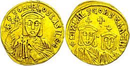 Theophilus, 829-842, Solidus (4,40g), Konstantinopel. Av: Büste Des Kaisers Von Vorn, Darum Umschrift. Rev: Die Büsten M - Byzantine