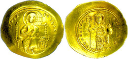 Constantin X., Ducas, 1059-1067, Gold Histamenon Nomisma (Scyphat, 4,40g), Konstantinopel. Av: Thronender Christus Von V - Byzantinische Münzen