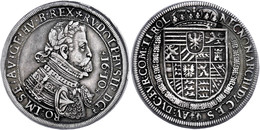 Taler, 1610, Rudolf II., Hall, Mm. Ferdinand Leffler, Dav. 3007 Var., Ss.  Ss - Autriche