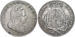 Scudo, 1780, Maria Theresia, Mailand, Schrötlingsfehler, Avers Leicht Berieben, Ss.  Ss - Autriche