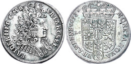 2/3 Taler, 1693, Friedrich III., LCS Berlin, Von Schrötter 119, Etwas Grünspan, Ss+. - Other & Unclassified