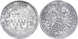 2/3 Taler (Gulden), 1695, Mit Titel Leopolds I., Dav. 473, Noss 545, Ss.  Ss - Andere & Zonder Classificatie