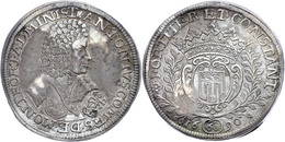 Gulden (60 Kreuzer), 1690, Anton, Schmales Brustbild, Mit Gegenstempel, Ebner 127, Vgl. Dav. 686, Ss-vz. Selten!  Ss-vz - Andere & Zonder Classificatie