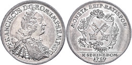 Taler, 1759, Mit Titel Franz I., Dav. 2619, Kl. Rf., F. Vz - Andere & Zonder Classificatie