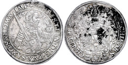 Taler, 1591, Christian I., Dav. 9806, Schnee 731, Etwas Belag, Ss-vz.  Ss-vz - Other & Unclassified