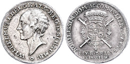 Dicker Taler, 1765, Wilhelm I. Friedrich Ernst, Dav. 2764, Kl. Schrötlingsfehler, Vz.  Vz - Sonstige & Ohne Zuordnung