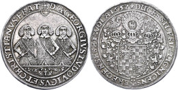Taler, 1657, Georg, Ludwig Und Christian, Münzmeisterzeichen EW, Dav. 7731, F. Vz. - Altri & Non Classificati