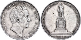 Doppeltaler, 1844, Carl Leopold Friedrich, Carl-Friedrich-Denkmal, AKS 110, J. 59, Randfehler, Ss.  Ss - Autres & Non Classés