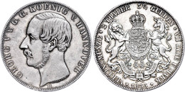 Doppeltaler, 1855, Georg V., AKS 142, J. 88, Kl. Rf., Vz.  Vz - Sonstige & Ohne Zuordnung