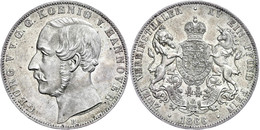 Doppeltaler, 1854, Georg V., AKS 142, J. 88, Wz. Rf., Vz.  Vz - Autres & Non Classés