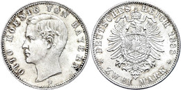 2 Mark, 1888, Otto, Vz-st., Katalog: J. 43 Vz-st - Altri & Non Classificati