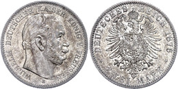 2 Mark, 1876, B,  Wilhelm I., Wz. Kratzer Auf Dem Avers, F. St., Katalog: J. 96 - Sonstige & Ohne Zuordnung