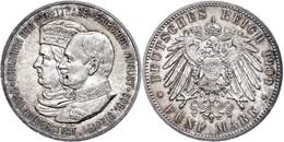 5 Mark, 1909, Friedrich August III., Universität Leipzig, Vz-st., Katalog: J. 139 Vz-st - Sonstige & Ohne Zuordnung