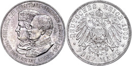 5 Mark, 1909, Friedrich August, 500 Jahre Universität Leipzig, Wz. Kr., F. St., Katalog: J. 139 - Autres & Non Classés