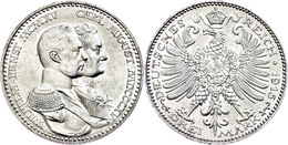 3 Mark, 1915, Wilhelm Ernst, Hundertjahrfeier Des Großherzogtums, Kl. Rf., Vz-st., Katalog: J. 163 Vz-st - Andere & Zonder Classificatie