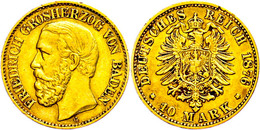 10 Mark, 1876, Friedrich I., Kl. Rf., Ss., Katalog: J. 186 Ss - Altri & Non Classificati