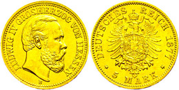 5 Mark, 1877, Ludwig IV., Vz., Katalog: J. 218 Vz - Andere & Zonder Classificatie
