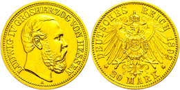 20 Mark, 1892, Ludwig IV., Wz. Rf., Vz., Katalog: J. 221 Vz - Sonstige & Ohne Zuordnung