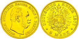 5 Mark, 1877, A, Wilhelm I., Kl. Kr., Vz., Katalog: J. 244 Vz - Andere & Zonder Classificatie