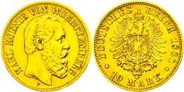 10 Mark, 1880, Karl, Kl. Rf., Ss., Katalog: J. 292 Ss - Altri & Non Classificati