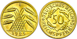 50 Reichspfennig, 1925, E, Vz+., Katalog: J. 318 - Other & Unclassified