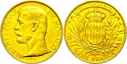 100 Francs, Gold, 1895, Albert, Fb. 13, Aver Leicht Berieben, Ss.  Ss - Andere & Zonder Classificatie