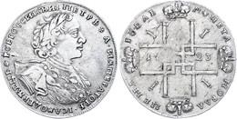 Rubel, 1723, Peter I., Moskau, Bitkin 841 (R1), Kl. Schrötlingsfehler, Ss.  Ss - Russie