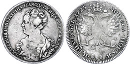 Rubel, 1725, Katharina I., Dav. 1664, Ss.  Ss - Russland