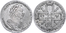 Rubel, 1725, Peter I., Moskau, Dav. 1662, Schrötlingsfehler, Ss.  Ss - Russie