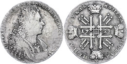 Rubel, 1728, Peter II., Dav. 1668, Ss+. - Russie